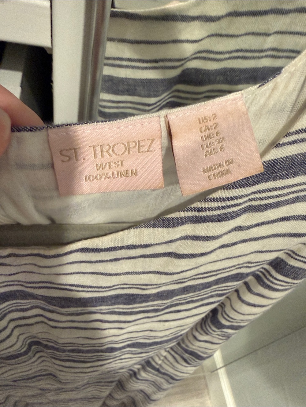 St. Tropez Striped Linen Midi Dress - Picture 3 of 4